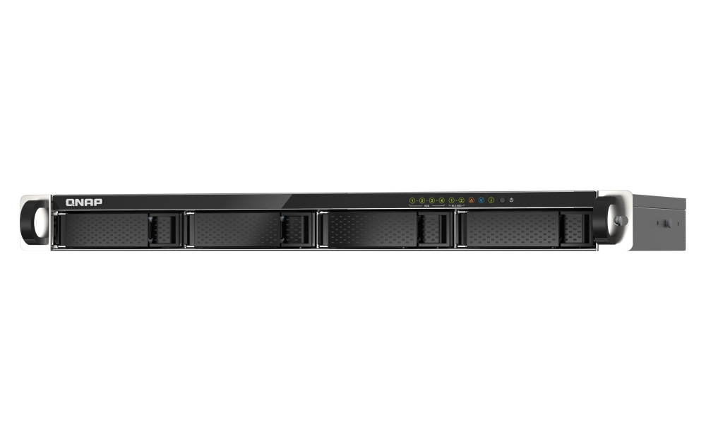QNAP TS-435XeU-4G | 10GbE SFP+, 4-Bay, Marvell CPU, 4GB RAM, M.2 Slots, 1U short-depth Rackmount