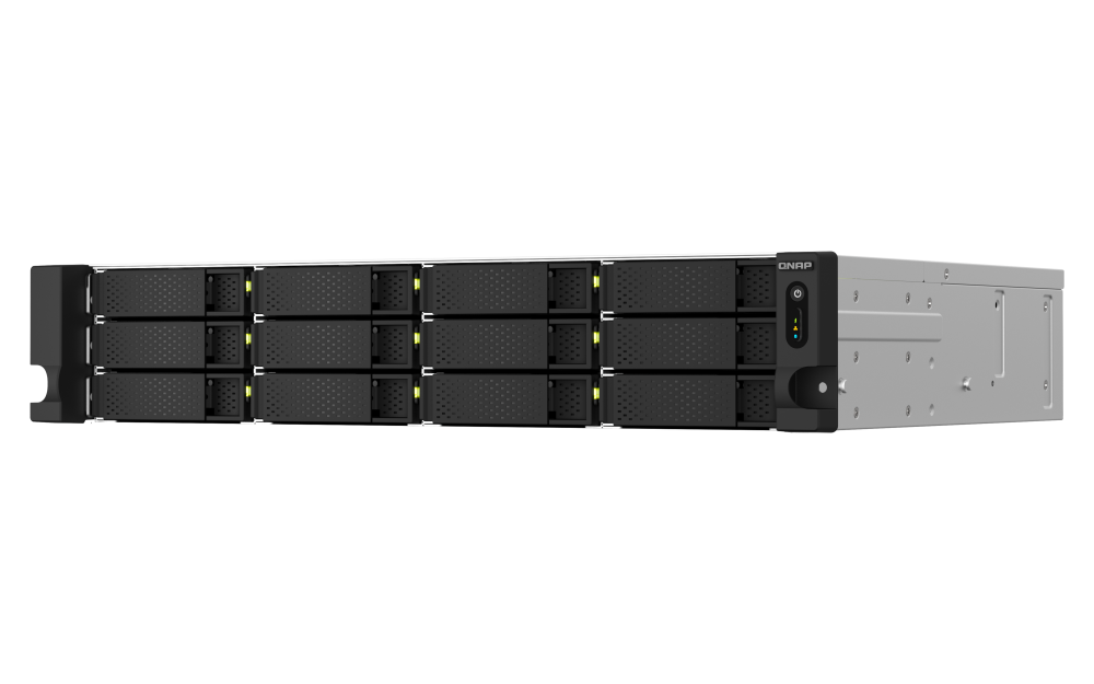QNAP TS-1264U-RP-8G | 2.5GbE, 12-Bay, Intel CPU, 8GB RAM, PCIe Slot, Redundant Power, 2U short-depth Rackmount