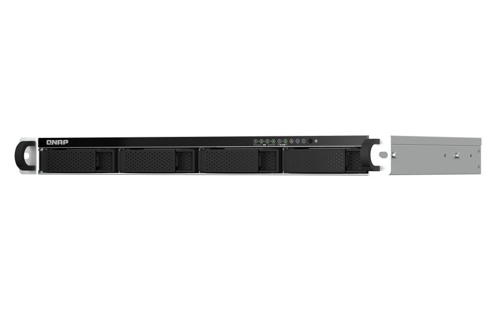 QNAP TS-464eU-8G | 2.5GbE, 4-Bay, Intel CPU, 8GB RAM, M.2 Slots, 1U short-depth Rackmount