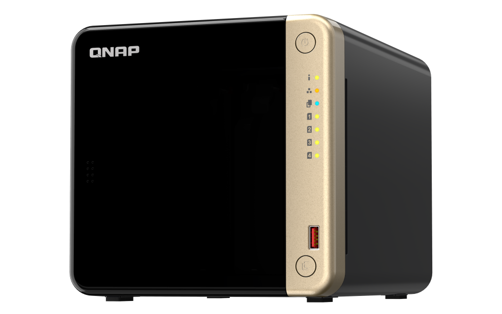 QNAP TS-464-8G | 2.5GbE, 4-Bay, Intel CPU, 8GB RAM, M.2 Slots, PCIe Slot, SMB NAS