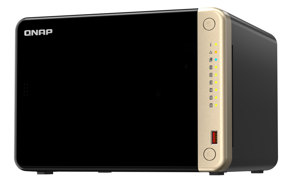 QNAP TS-664-8G | 2.5GbE, 6-Bay, Intel CPU, 8GB RAM, M.2 Slots, PCIe Slot, SMB NAS