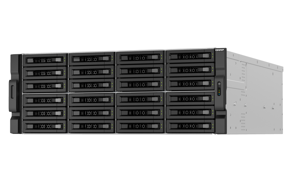 QNAP TS-h3087XU-RP-E2378-64G | 10GbE, 30-Bay, ZFS, Intel Xeon CPU, 64GB RAM, PCIe Slots, Redundant Power, 4U Rackmount