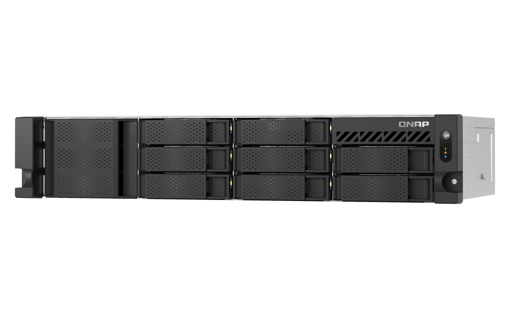 QNAP TS-855eU-8G | 2.5GbE, 8-Bay, 8-Core Intel CPU, 8GB RAM, M.2 Slots, PCIe Slots, 2U Short-depth Rackmount