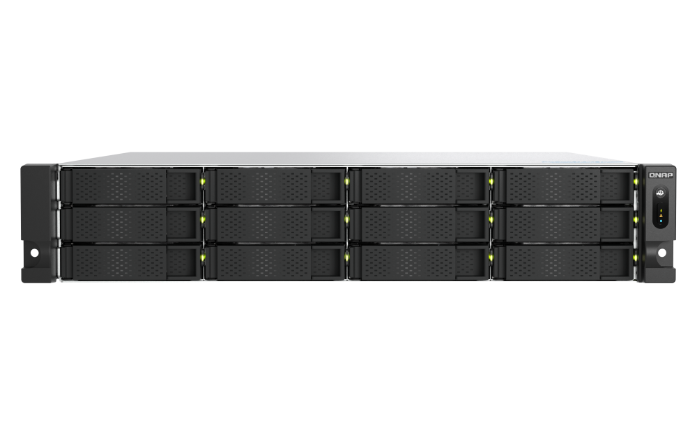 QNAP TS-h1277AXU-RP-R7-32G | 10GbE, 12-Bay, ZFS, AMD Ryzen CPU, 32GB RAM, M.2 Slots, PCIe Slots, Redundant Power, 2U Rackmount