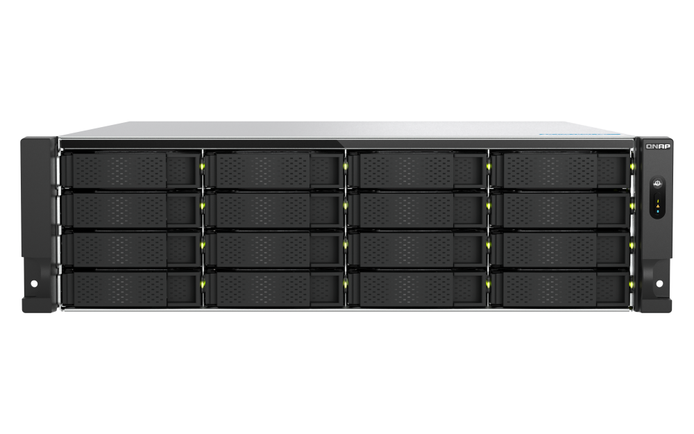 QNAP TS-h1677AXU-RP-R7-32G | 10GbE, 16-Bay, ZFS, AMD Ryzen CPU, 32GB RAM, M.2 Slots, PCIe Slots, Redundant Power, 2U Rackmount