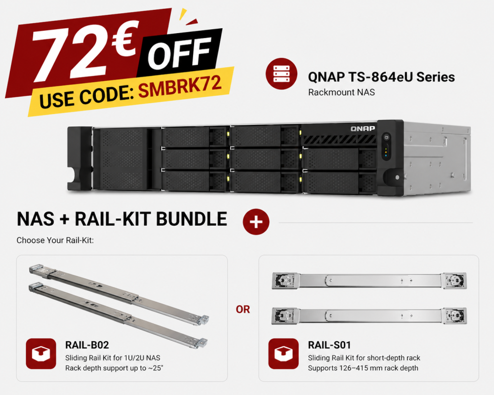 TS-864eU Serie + Rail-kit Bundle