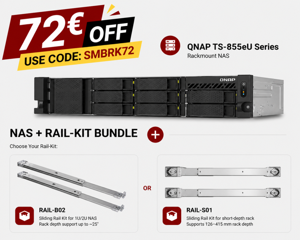 TS-855eU Serie + Rail-kit Bundle